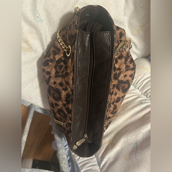Michael Kors Brown Leopard Tote with Gold Accents - Picture 8 of 12